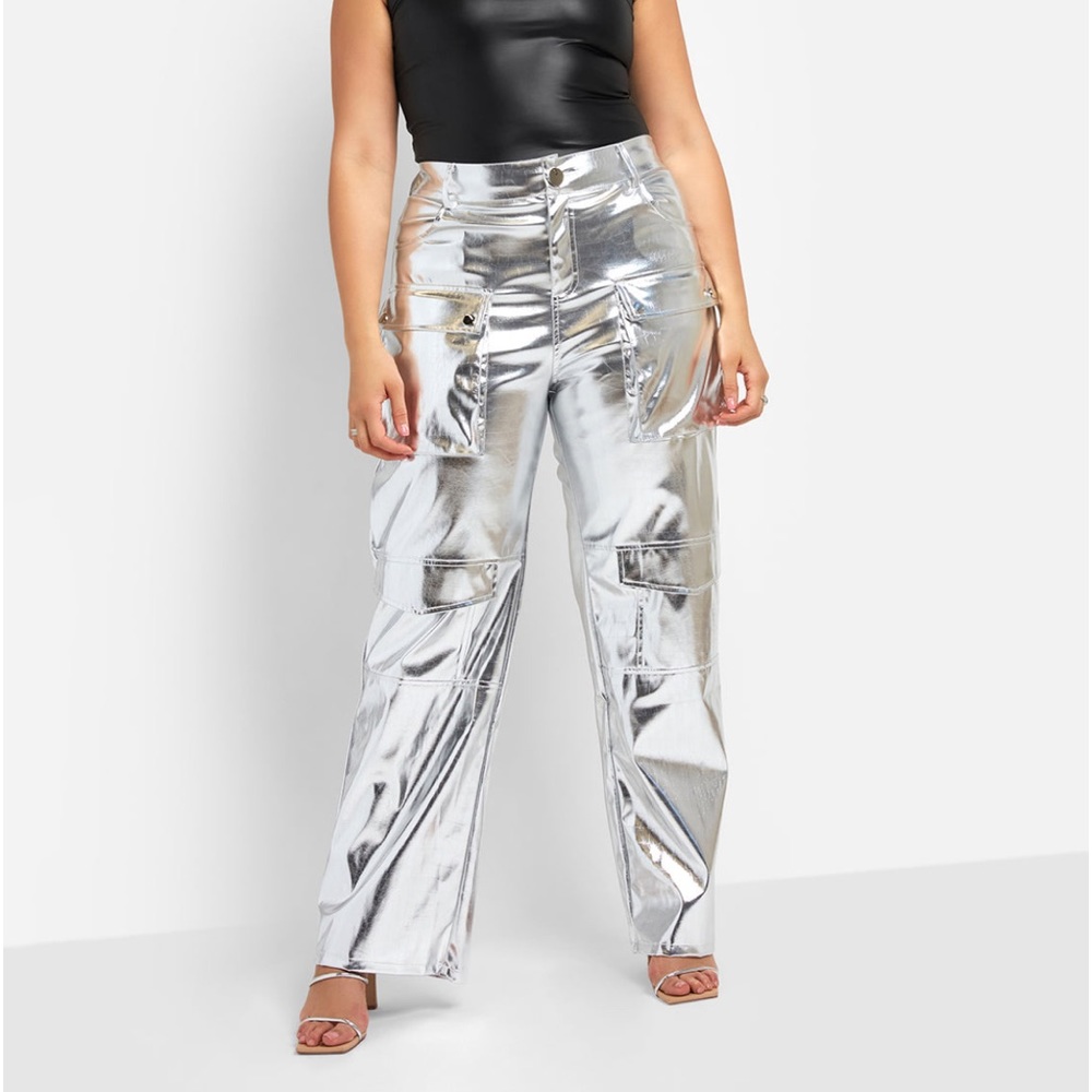REBDOLLS Lena metall wide leg cargo pants